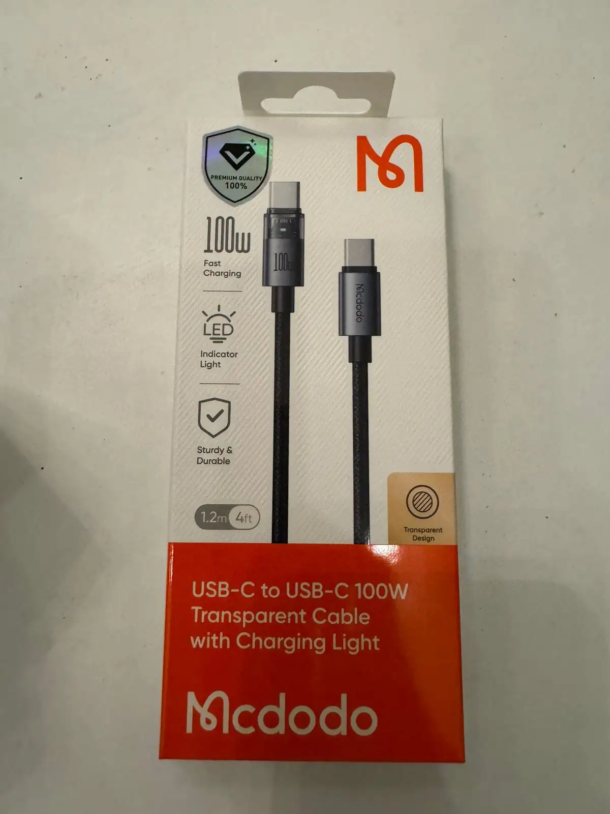 MCDODO Charger USB C to USB C Black
